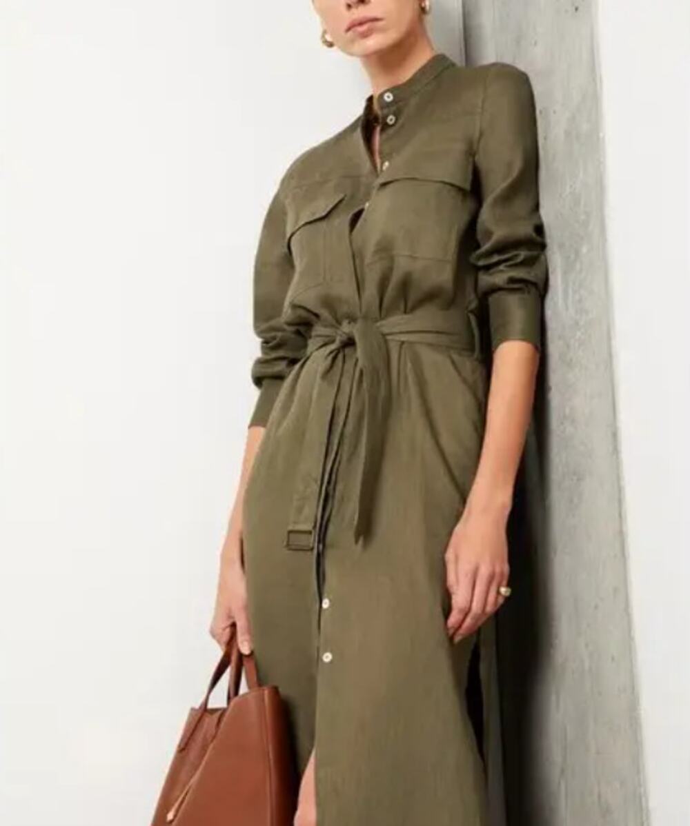 G. Label GOOP Olive Southampton Maxi Shirt Dress GWYN (2)